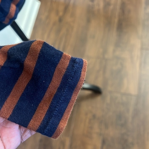 J. Crew Striped Shirt W/Shoulder YKK Zippers, 100% Cotton, Sz. XS. - Picture 7 of 10